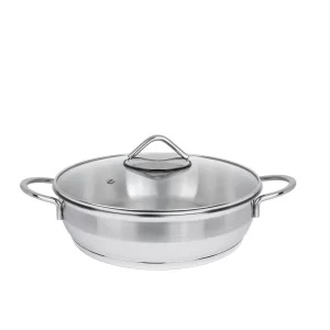تابه استیل MGS سایز 24 دو دسته مدل ps-4115