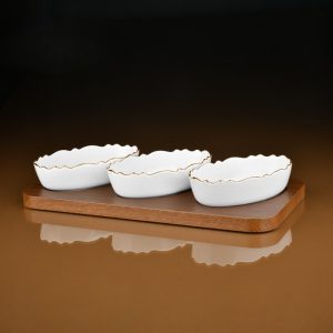 سرویس اردوخوری لیمون مدل بیضی موج سه خانه