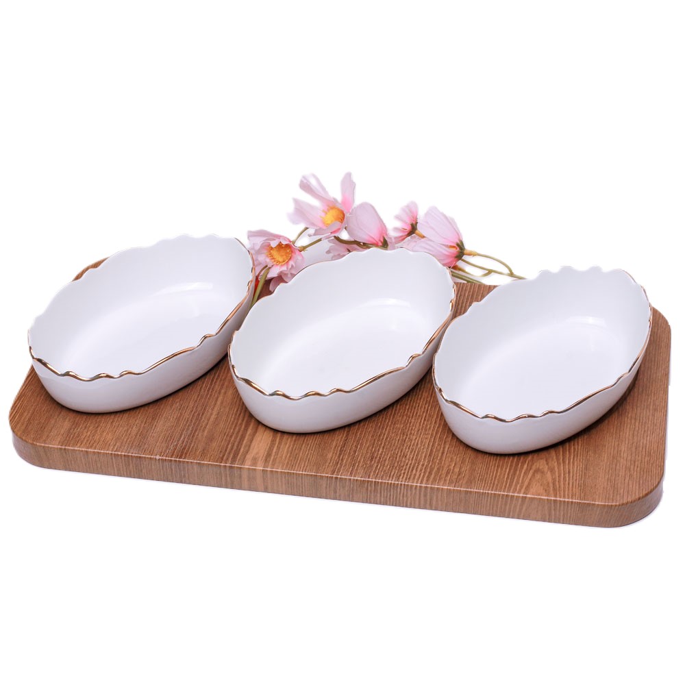 سرویس اردوخوری لیمون مدل بیضی موج سه خانه سرویس اردوخوری لیمون مدل بیضی موج سه خانه
