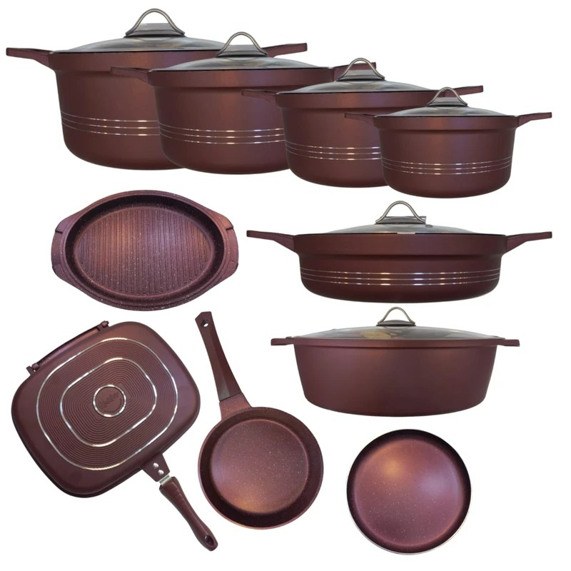 سرویس قابلمه و تابه گرانیتی 23 پارچه کی مولر مدل کلاسیک سرویس قابلمه و تابه گرانیتی 23 پارچه کی مولر مدل کلاسیک